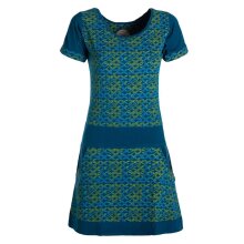 Vishes - Damen Longshirt-Kleid kurzarm Mini-Kleid...