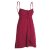 Vishes - Damen Babydoll-Kleid Tunika-Kleid Sommerkleid verstellbare Träger dunkelrot 34-36