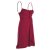 Vishes - Damen Babydoll-Kleid Tunika-Kleid Sommerkleid verstellbare Träger dunkelrot 34-36