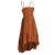 Vishes - 2in1 Kleid-Rock Damen Sommer-Kleid Spagetti-Träger Hippie-Rock orange