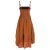 Vishes - 2in1 Kleid-Rock Damen Sommer-Kleid Spagetti-Träger Hippie-Rock orange