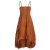 Vishes - 2in1 Kleid-Rock Damen Sommer-Kleid Spagetti-Träger Hippie-Rock orange
