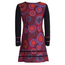 Vishes - Damen Langarm Longshirt-Kleid Sweatkleid...