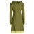 Vishes - Damen Blumen-Kleid Langarm-Shirtkleid Schal-Kragen Baumwollkleid olive 46