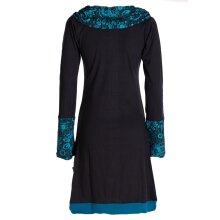 Vishes - Damen Blumen-Kleid Langarm-Shirtkleid...
