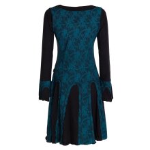 Vishes - Damen Langarm Longshirt-Kleid Sweatkleid...