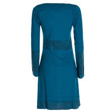 Vishes - Damen Langarm Longshirt-Kleid Sweatkleid...