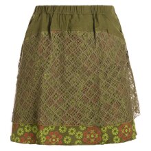 Vishes - Kurzer Damen Spitzen-Rock Baumwoll-Rock Bunt...