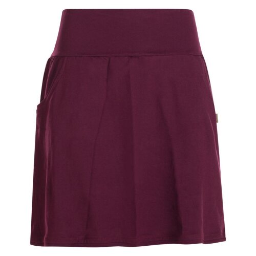 Vishes - Kurzer Damen Basic Rock Bio-Rock Baumwoll-Rock Einfarbig Schlicht dunkelrot 42