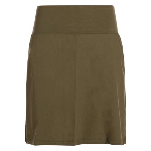 Vishes - Kurzer Damen Basic Rock Bio-Rock Baumwoll-Rock Einfarbig Schlicht olive 44