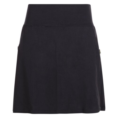 Vishes - Kurzer Damen Basic Rock Bio-Rock Baumwoll-Rock Einfarbig Schlicht schwarz 46