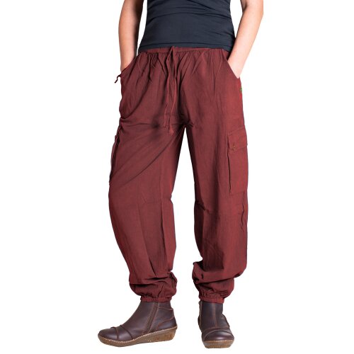 vishes Hose handgewebt dunkelrot 40-42