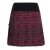 Vishes Kurzer Damen Baumwoll-Rock mit Facetten Bedruckt mit Taschen schwarz-dunkelrot 42