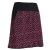Vishes Kurzer Damen Baumwoll-Rock mit Facetten Bedruckt mit Taschen schwarz-dunkelrot 46