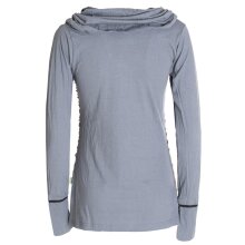 vishes Sweater cutwork mit Kragen grau-schwarz 40