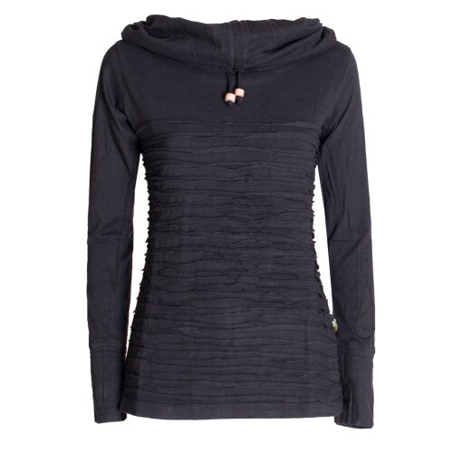 vishes Sweater cutwork mit Kragen schwarz 40