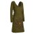 Vishes - Leichtes Langarmshirt-Kleid Damen Langarm Kleider Herbst olive 44