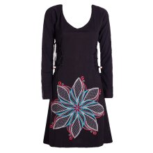 Vishes - Leichtes Langarmshirt-Kleid Damen Langarm...
