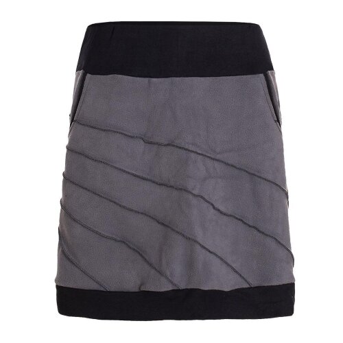 Vishes - Thermorock warmer Damen Winterrock kurz Minirock aus ECO-Fleece grau 36