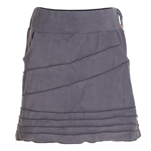 Vishes - Alternative Bekleidung - Thermorock warmer Damen Winterrock kurz Minirock aus ECO-Fleece grau 48-50