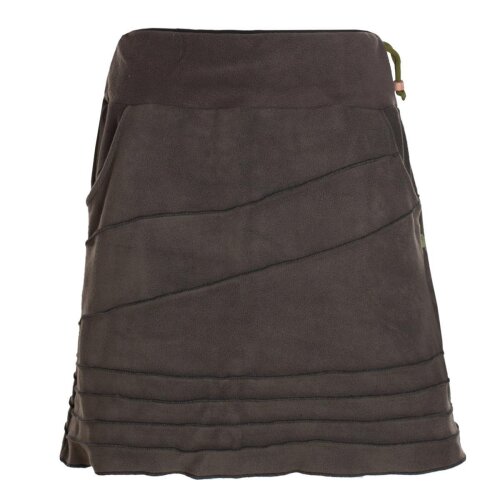 Vishes - Alternative Bekleidung - Thermorock warmer Damen Winterrock kurz Minirock aus ECO-Fleece olive 36