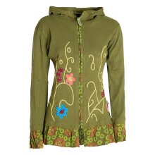 Vishes - Damen Sommerjacke Blumen-Strickjacke Elfenjacke...