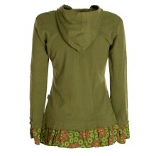 Vishes - Damen Sommerjacke Blumen-Strickjacke Elfenjacke...