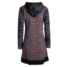 Vishes - Damen Blumen Mandala Jersey-Mantel Hippiemantel...