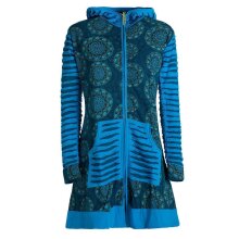 Vishes - Damen Blumen Mandala Jersey-Mantel Hippiemantel...