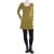 Vishes - Leichtes Langarmshirt-Kleid Damen Langarm Kleider 70er 80er retro olive 46