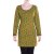 Vishes - Leichtes Langarmshirt-Kleid Damen Langarm Kleider 70er 80er retro olive 48