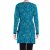 Vishes - Leichtes Langarmshirt-Kleid Damen Langarm Kleider 70er 80er retro türkis 48
