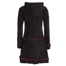 Vishes Damen lange Fleecejacke Fleecemantel...