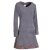 Vishes - Extra warmes Winterkleid Damen Pullover-Kleid Sweatkleid Eco-Fleece grau 38