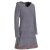 Vishes - Extra warmes Winterkleid Damen Pullover-Kleid Sweatkleid Eco-Fleece grau 38