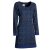 Vishes - Leichtes Langarmshirt-Kleid Damen Langarm Kleider 70er 80er retro schwarz-blau 42