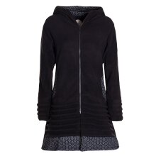 Vishes - Damen lange Fleecejacke Hippiemantel...