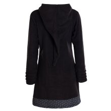 Vishes - Damen lange Fleecejacke Hippiemantel...