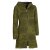 Vishes - Damen lange warme Jacke Hippiemantel Zipfel Kapuzenmantel olive 34