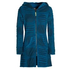 Vishes - Damen lange warme Jacke Hippiemantel Zipfel...