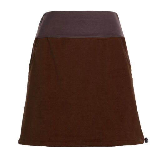 Vishes - Thermorock warmer Damen Winterrock kurz Minirock aus ECO-Fleece braun 40