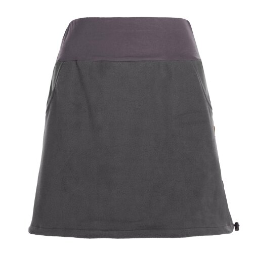 Vishes - Thermorock warmer Damen Winterrock kurz Minirock aus ECO-Fleece grau 40