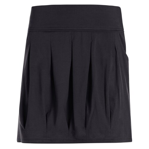 Vishes - Kurzer Damen Falten-Rock Bio-Rock Baumwoll-Rock Einfarbig Schlicht schwarz 38