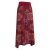 Vishes - Langer Damen Sommer-Rock Sommerröcke Bunt mit Mandalas bedruckt dunkelrot 40