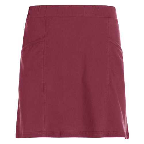 Vishes - Kurzer Damen Sport-Rock Mini-Rock Baumwoll-Rock Einfarbig Schlicht dunkelrot 38