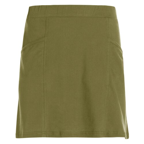 Vishes - Kurzer Damen Sport-Rock Mini-Rock Baumwoll-Rock Einfarbig Schlicht olive 40-42
