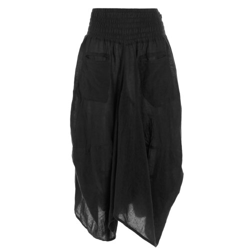 Vishes - Damen Rock Knöchel-lang Sommer-Rock Ballon-Rock Einfarbig schwarz 46