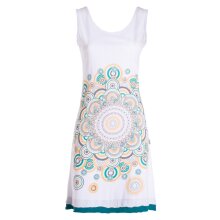 vishes Kleid Sommerkleid Goa Hippie Kleid weiß 44