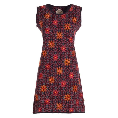 Vishes - Damen Longshirt-Kleid armlos Mini-Kleid Tunika-Kleid T-Shirtkleid schwarz 38