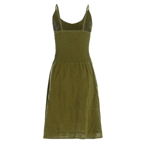 Vishes Kleid Sommerkleid verstellbare Träger olive 44-46